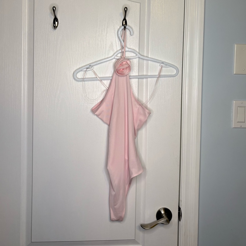 AFRM Pink Halter Neck Top